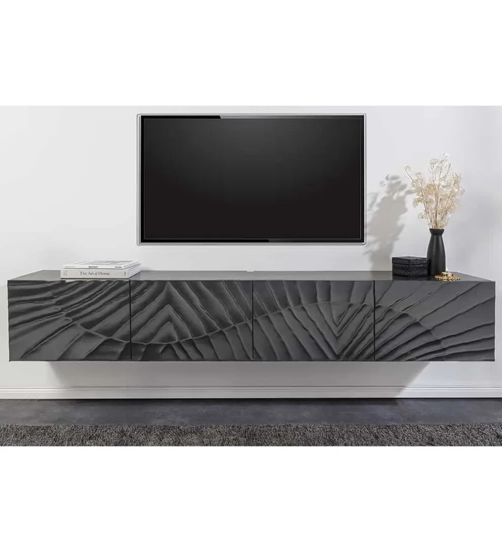Stolik pod TV wiszący ZEUS Scorpion 200 cm drewno mango