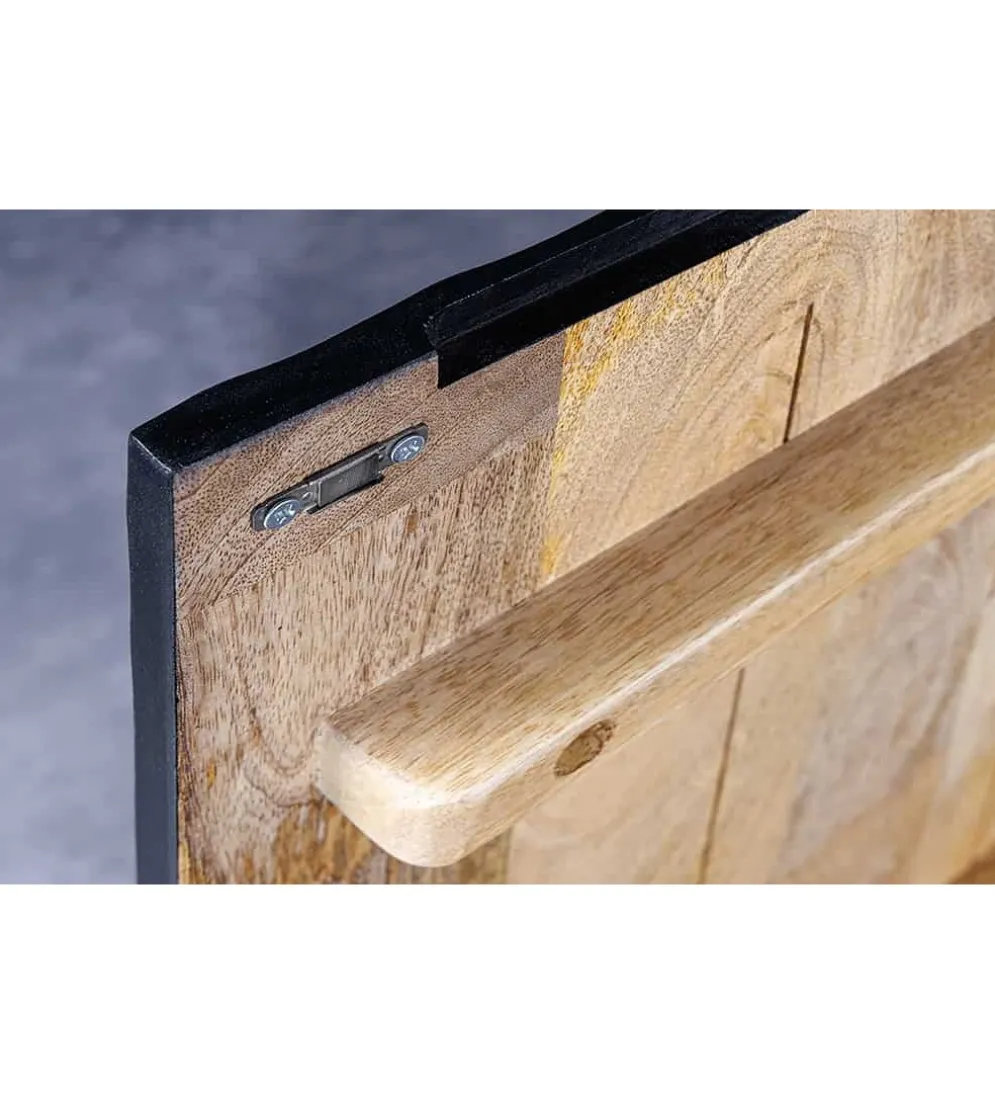 Stolik pod TV wiszący ZEUS Scorpion 200 cm drewno mango