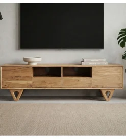 Stolik pod TV WOHNLING 160 cm drewno akacja