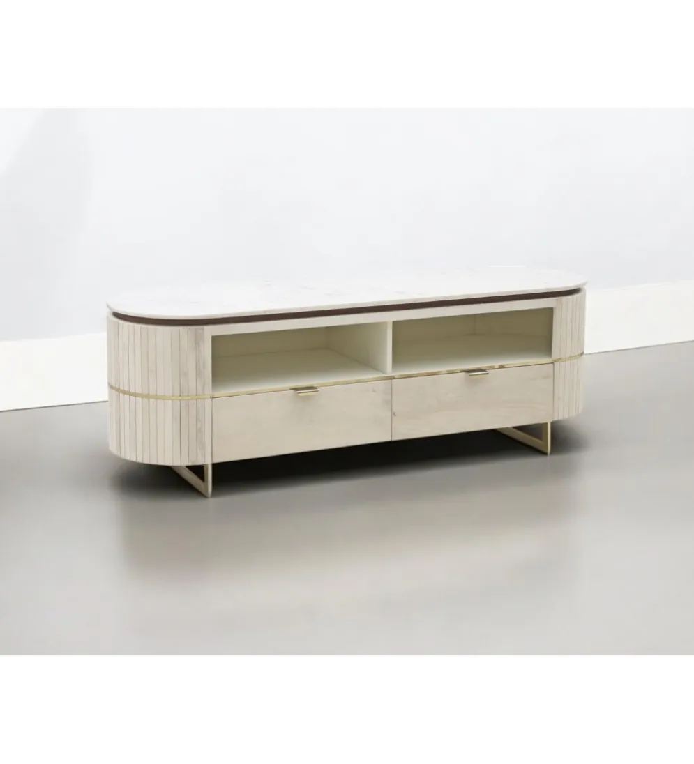 Stolik TV ATERIUM 145 cm drewno mango