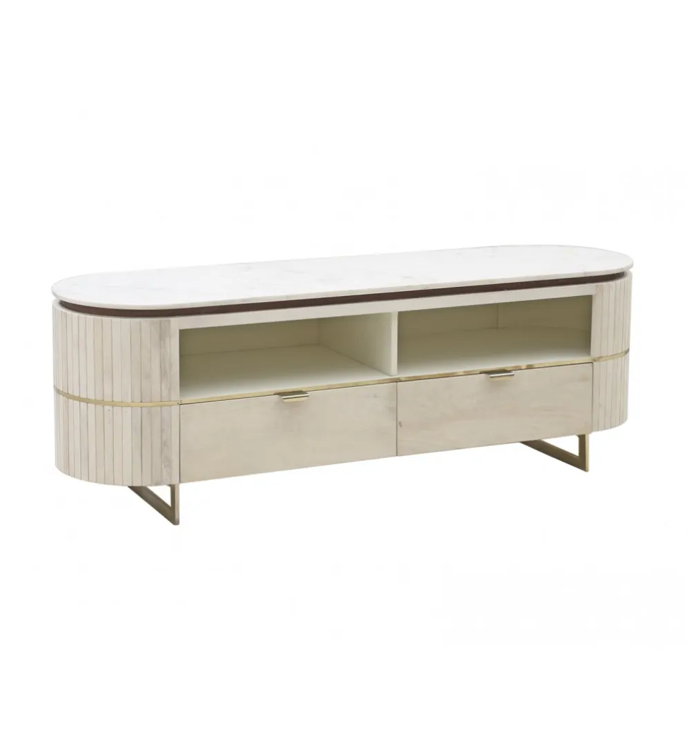 Stolik TV ATERIUM 145 cm drewno mango