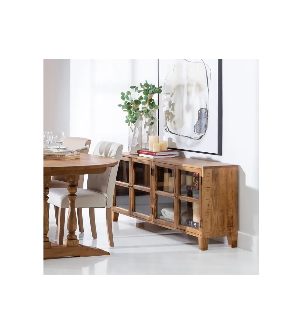 Stolik TV Iron Craft 160 cm drewno mango brąz