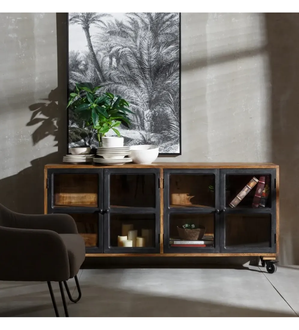 Stolik TV KORTADO 160 cm drewno mango