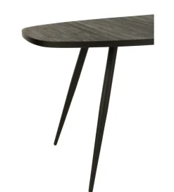Stół owalny ZAMBIA 200 cm drewno teak czarny