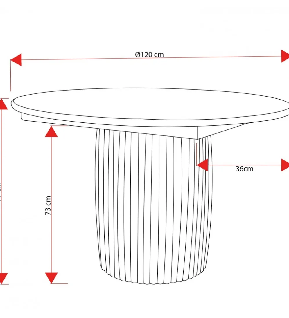 Stół RACTA 120 cm drewno mango brązowy
