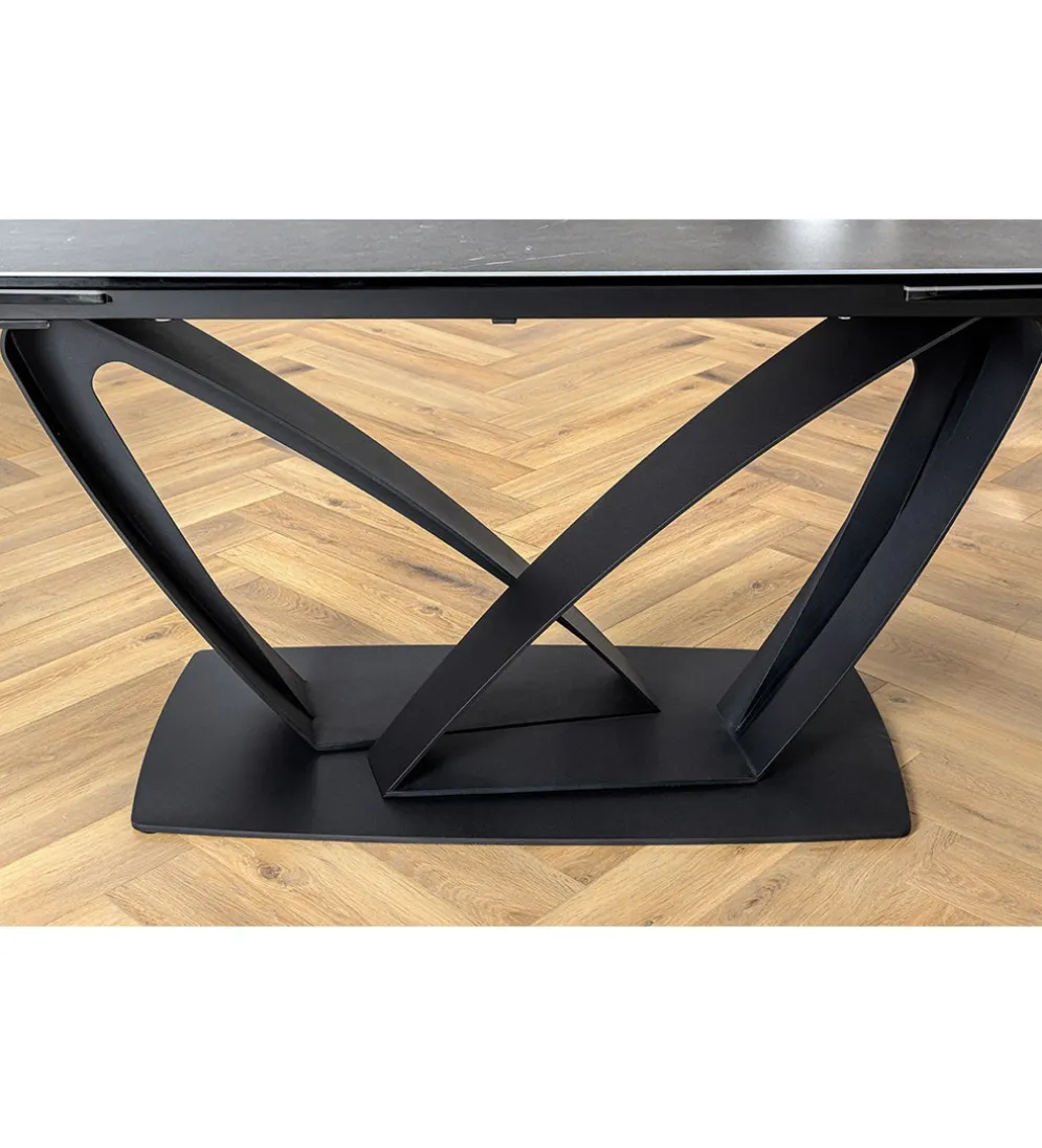 Stół rozkładany BLACKLIGHT 180 cm - 260 cm ceramika w optyce grafitowego marmuru