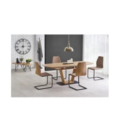 Stół rozkładany BLACKY 160 cm - 220 cm w kolorze dąb złoty