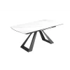 Stół rozkładany CONCORD 180 do 230 cm ceramika w optyce białego marmuru
