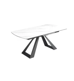 Stół rozkładany CONCORD 180 do 230 cm ceramika w optyce białego marmuru