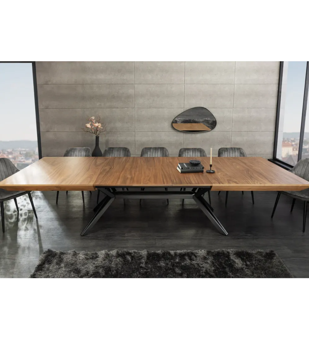 Stół rozkładany GIANT 200 do 320 cm kolor naturalnego orzecha