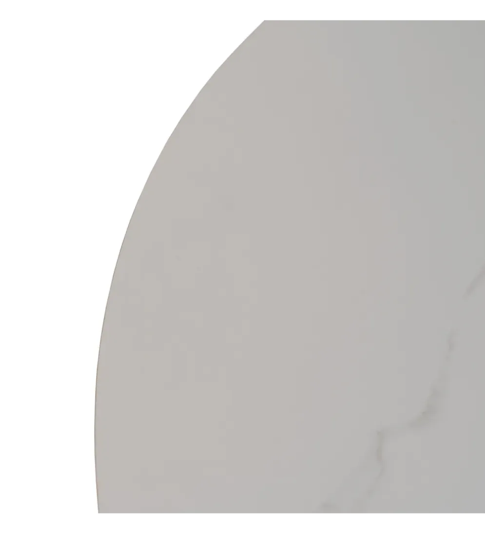 Stół rozkładany JAMEOX 120 cm czarny blat ceramika w optyce marmuru
