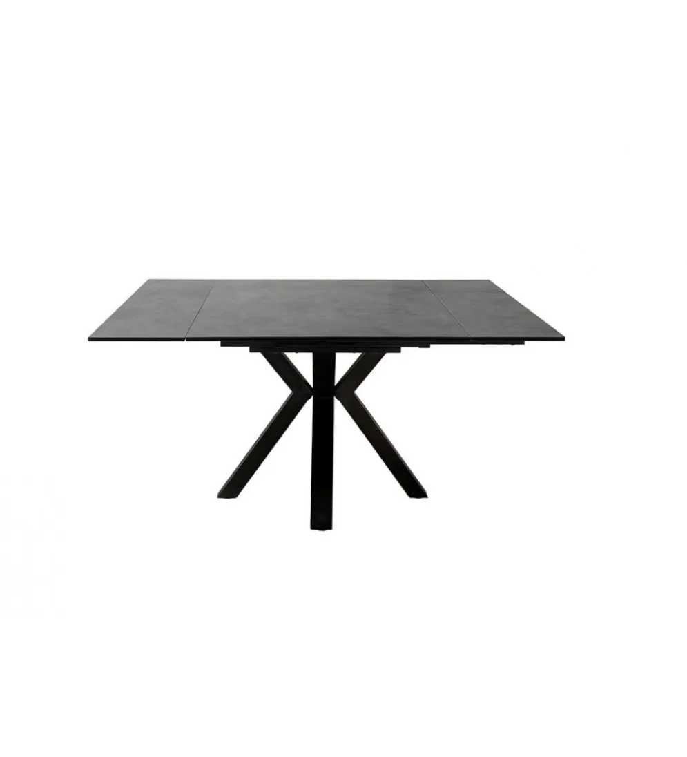 Stół rozkładany PALLINI 150 cm x 90 cm - 120 cm - 150 cm ceramika antracytowy