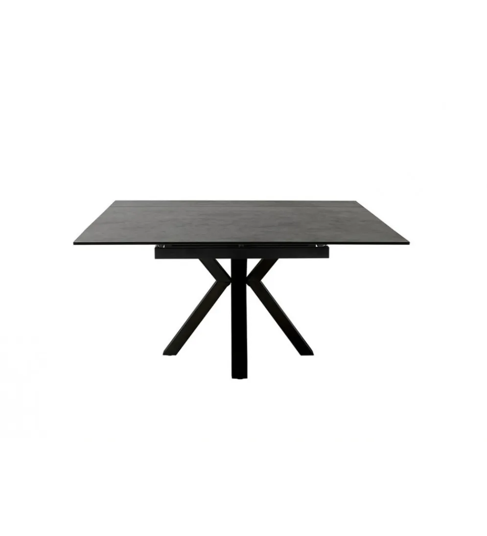 Stół rozkładany PALLINI 150 cm x 90 cm - 120 cm - 150 cm ceramika antracytowy