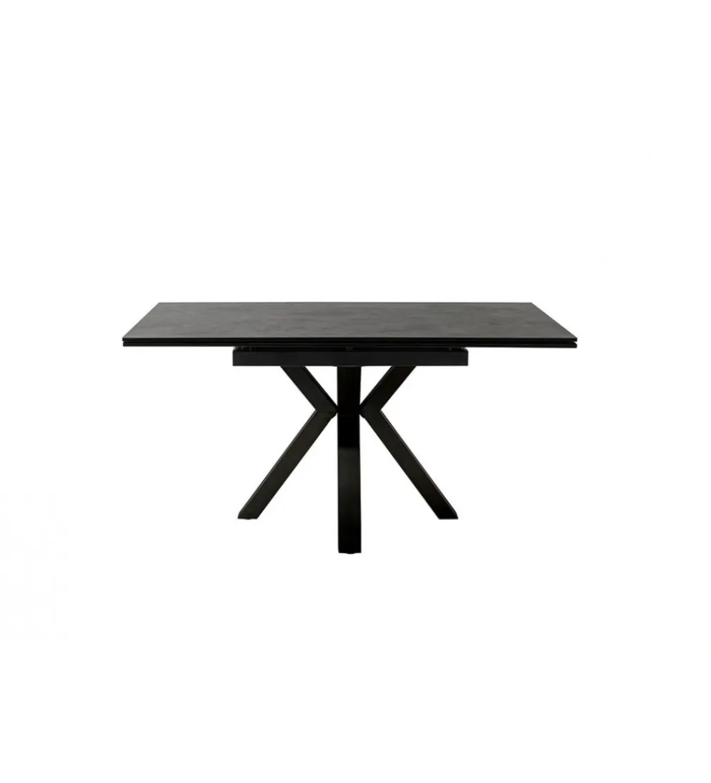Stół rozkładany PALLINI 150 cm x 90 cm - 120 cm - 150 cm ceramika antracytowy
