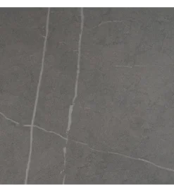 Stół rozkładany PATARASO 120 cm ceramika szara nogi czarne