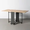Stół rozkładany PIBEGAR 148 cm naturalny czarny