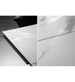 Stół rozkładany PLATON Prometheus 180 cm - 260 cm ceramika w optyce marmuru