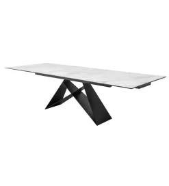 Stół rozkładany PLATON Prometheus 180 cm - 260 cm ceramika w optyce marmuru