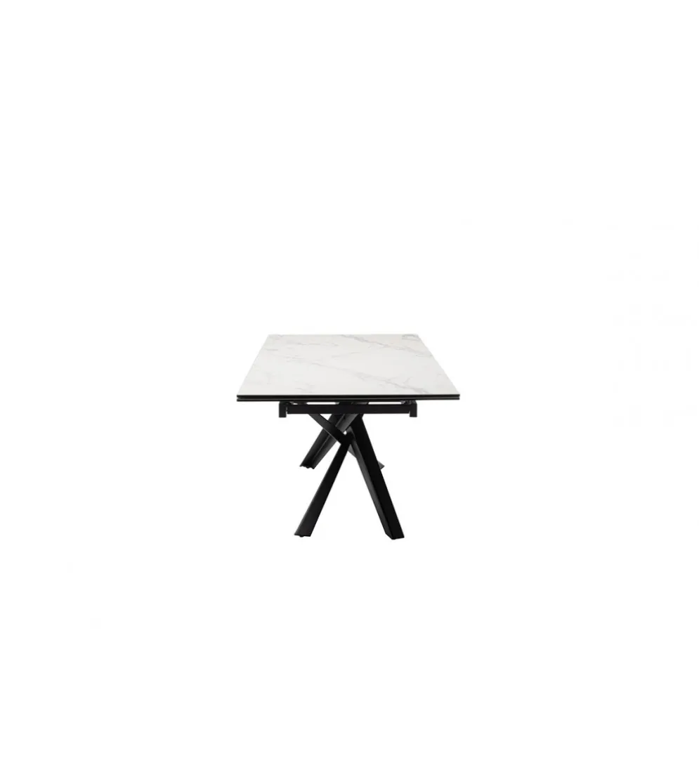 Stół rozkładany TESERO 200 cm - 250 cm - 300 cm ceramika w optyce kremowego marmuru