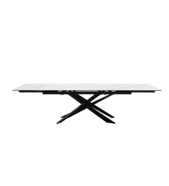 Stół rozkładany TESERO 200 cm - 250 cm - 300 cm ceramika w optyce kremowego marmuru
