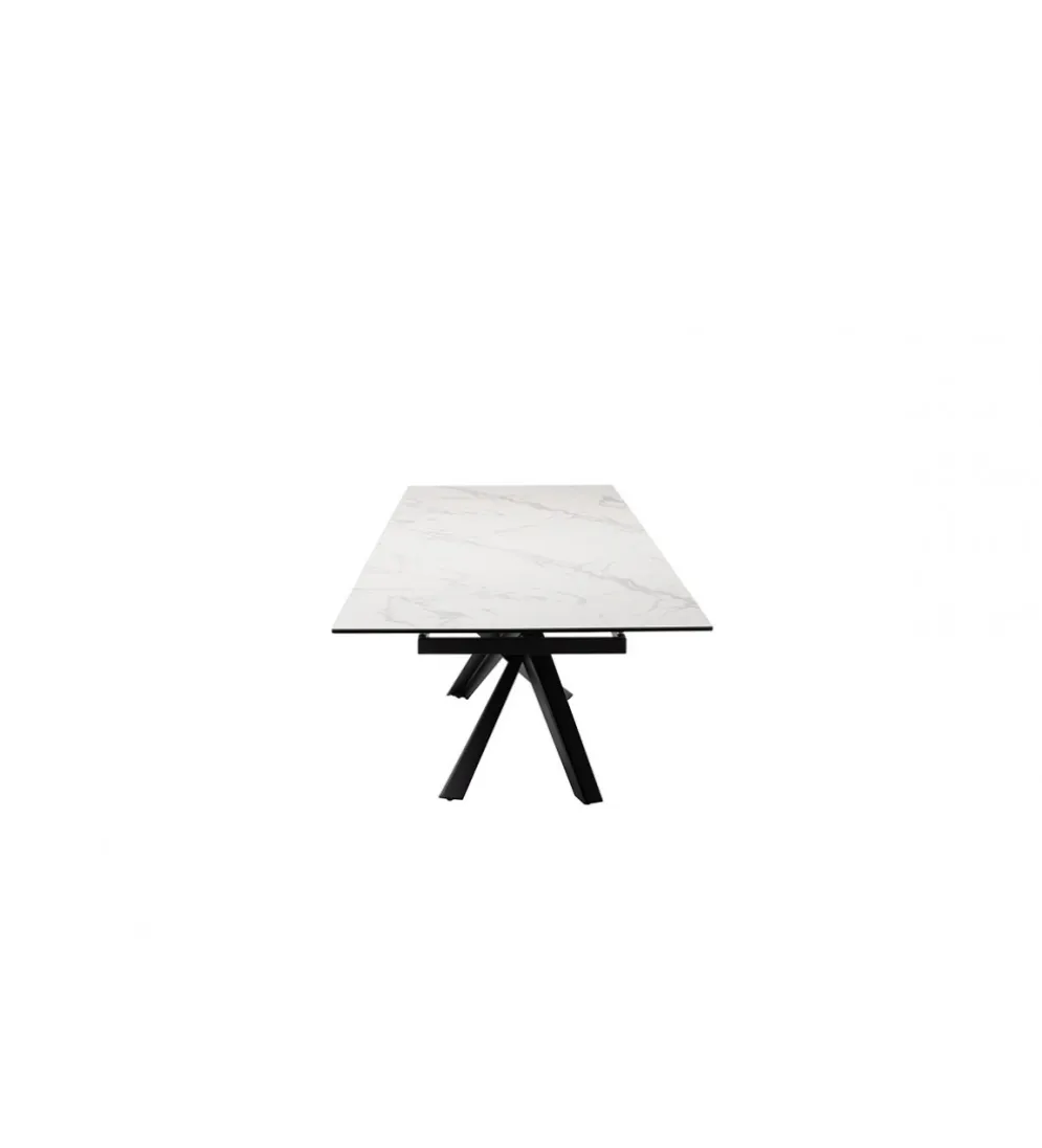 Stół rozkładany TESERO 200 cm - 250 cm - 300 cm ceramika w optyce kremowego marmuru