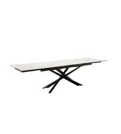 Stół rozkładany TESERO 200 cm - 250 cm - 300 cm ceramika w optyce kremowego marmuru