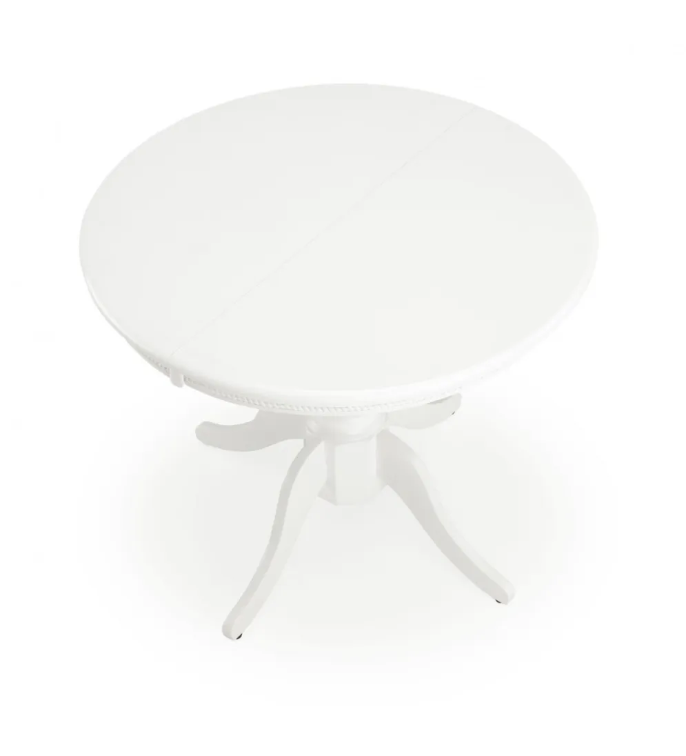 Stół rozkładany WILLIAM 90 cm - 124 cm biały