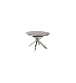 Stół rozkładany WINNIPEG 120 cm - 160 cm antracytowo srebrny