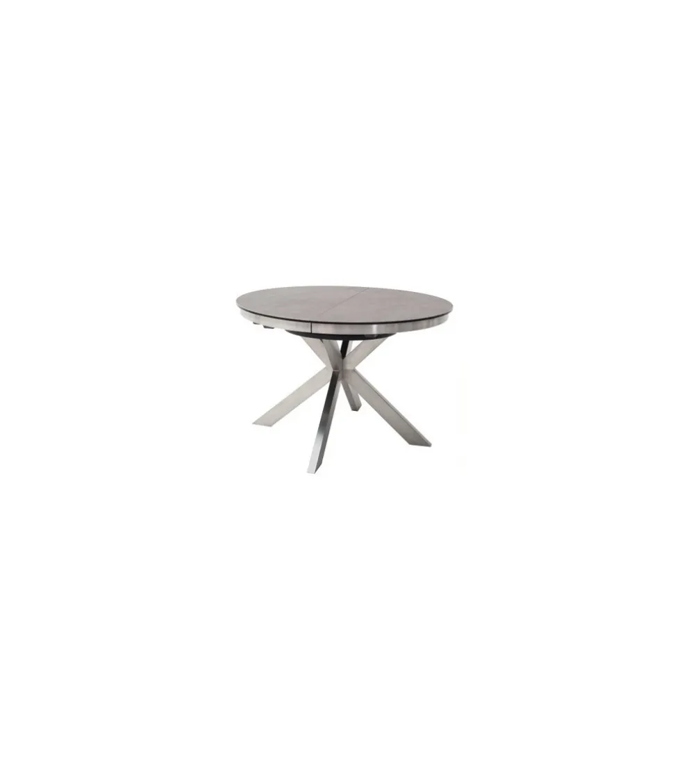 Stół rozkładany WINNIPEG 120 cm - 160 cm antracytowo srebrny