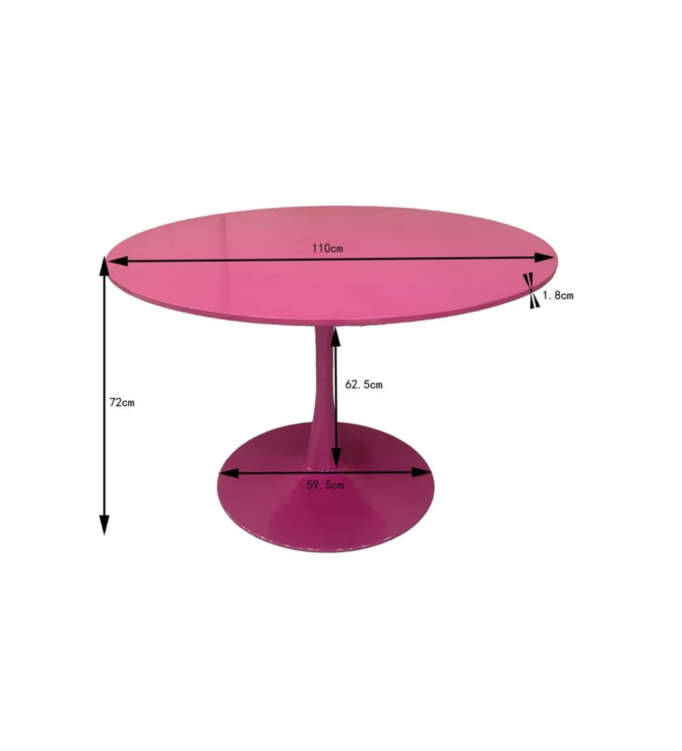 Stół SCHICKERIA 110 cm różowa