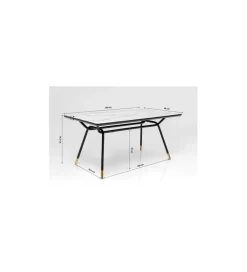 Stół South Beach 160 cm w optyce marmuru