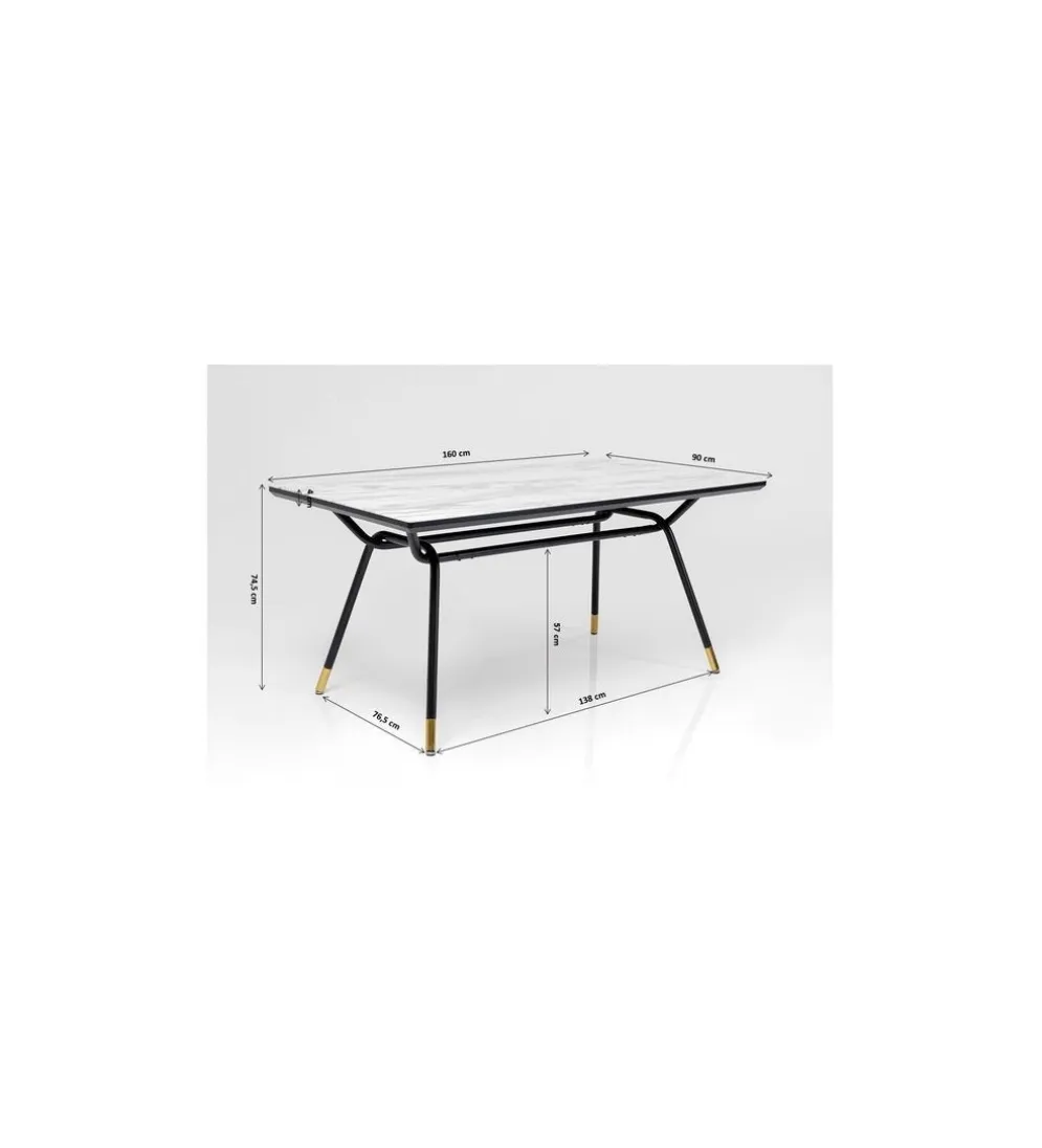 Stół South Beach 160 cm w optyce marmuru