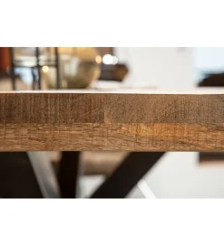 Stół SPIDER Galaxy 200 cm craft drewno mango na nogach pająk krzyżak