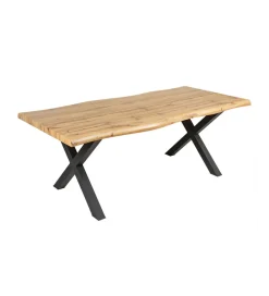 Stół WILD 180 cm nogi X wygląd naturalnego dębu