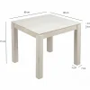 Stół WOHNLING 80 cm drewno mango białe wykończenie
