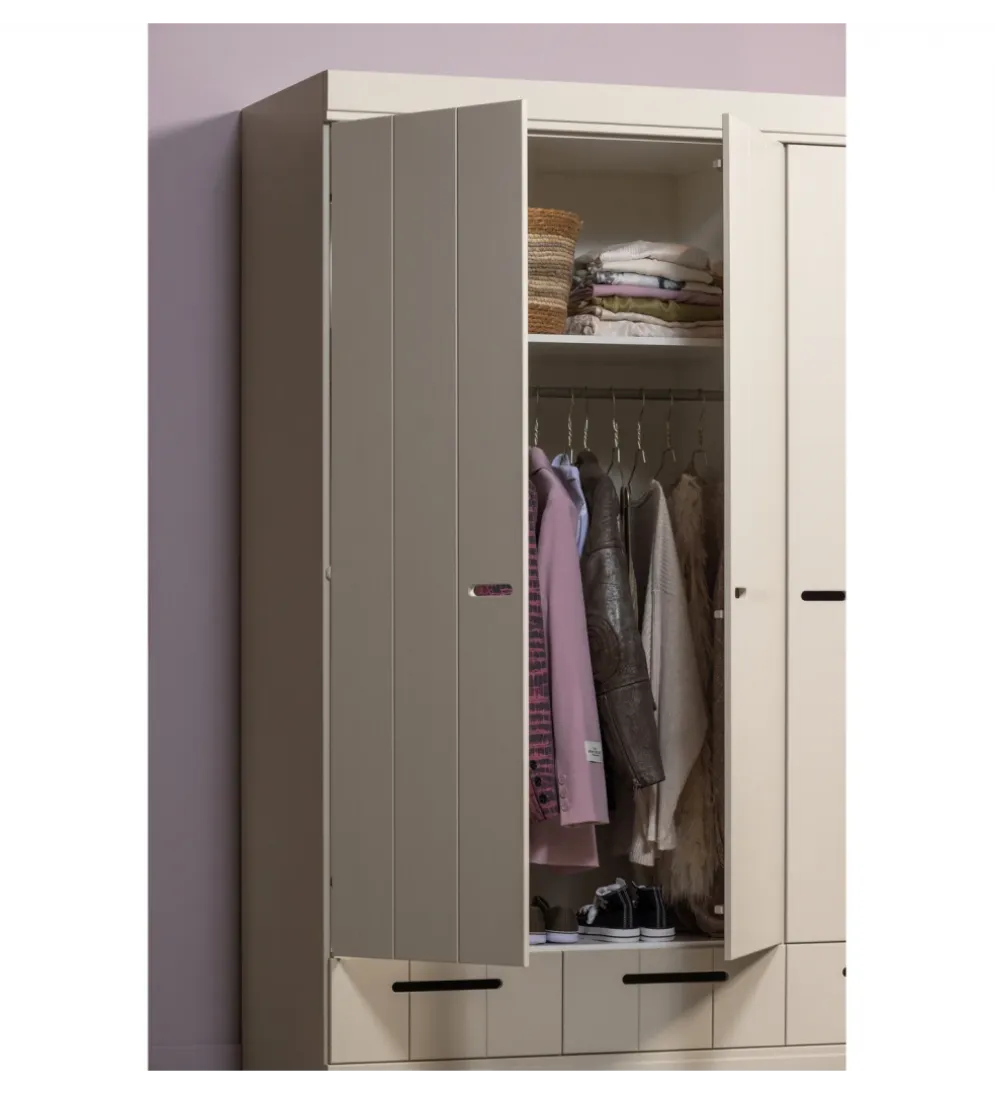 Szafa DRAWER 195 x 140 cm drewno sosna dust
