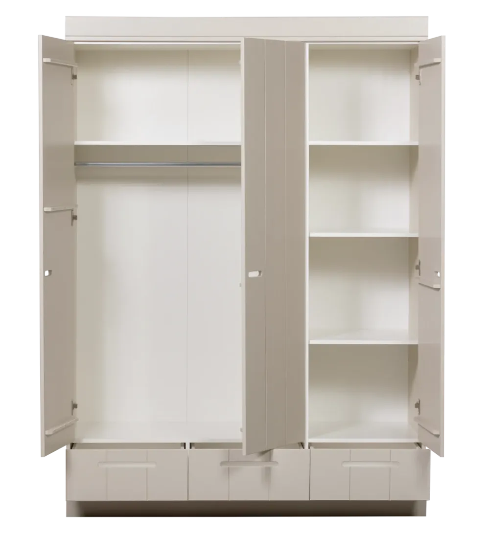 Szafa DRAWER 195 x 140 cm drewno sosna dust