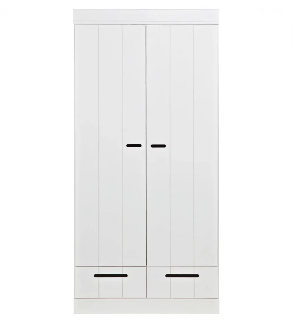Szafa DRAWER 195 x 94 cm drewno sosna biała