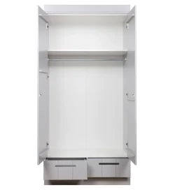 Szafa DRAWER 195 x 94 cm drewno sosna szara