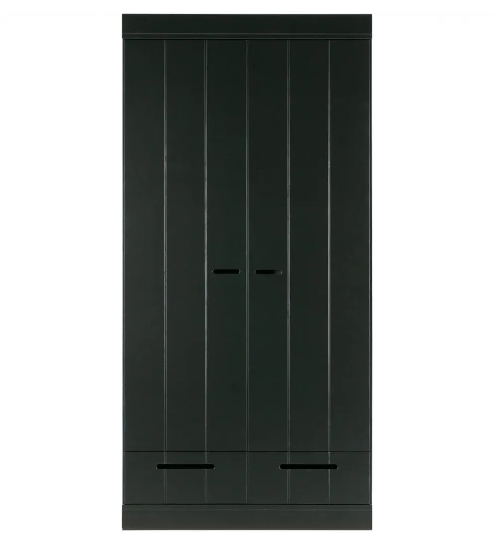 Szafa DRAWER 195 x 94 cm drewno sosna czarna