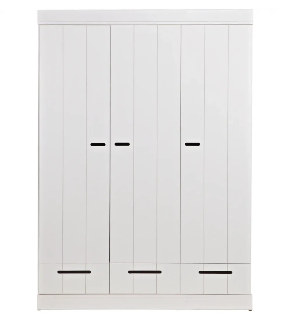 Szafa DRAWER 195 x 140 cm drewno sosna biała