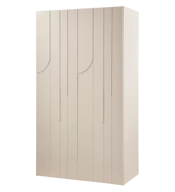 Szafa Japandi z wzorem RAIN 200 cm drewno sosny dust