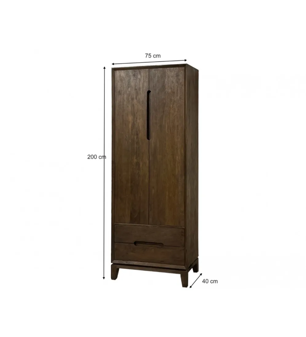 Szafa KORTE 75 cm drewno mango brąz