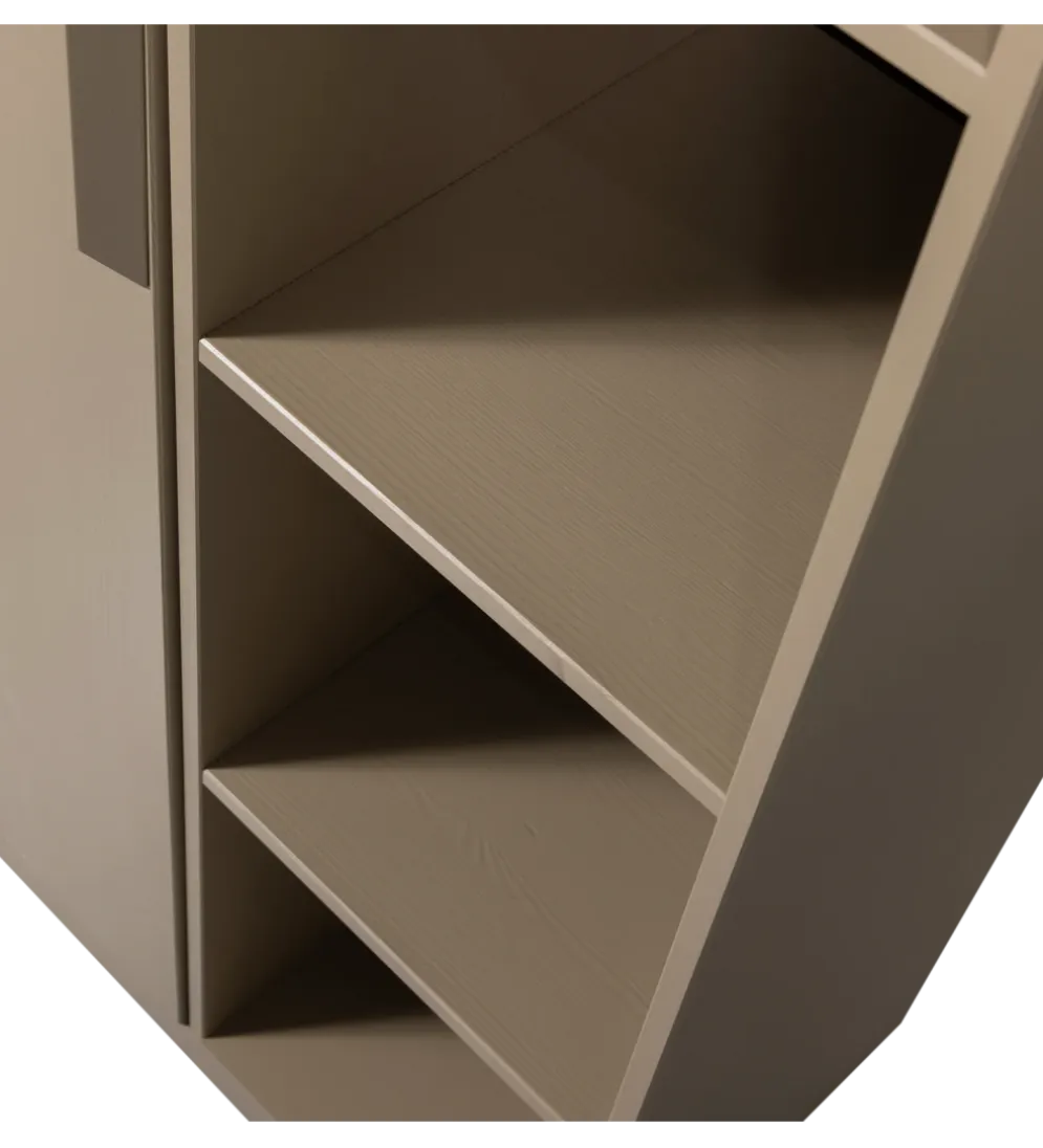 Szafa LOWEN 221 cm drewno sosny piaskowa