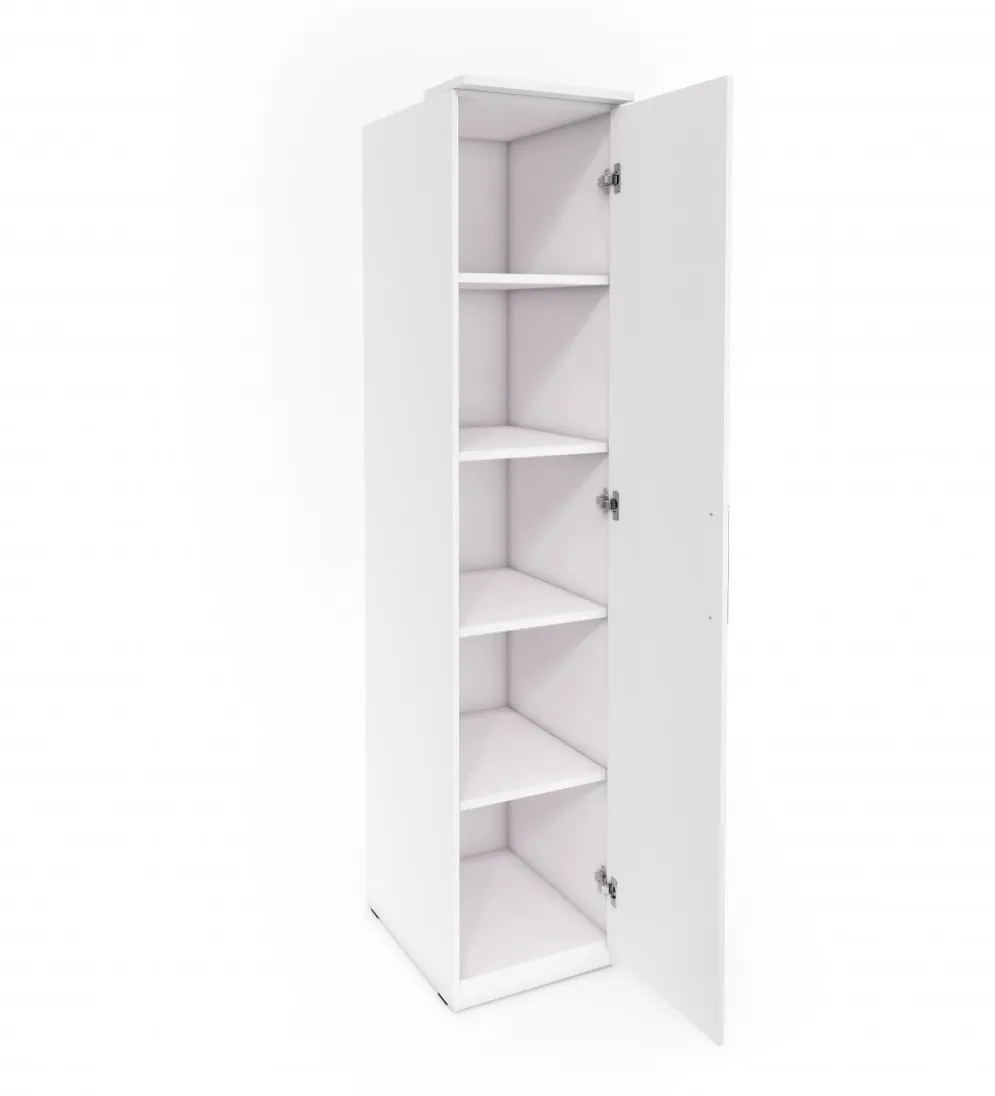 Szafa OPTIMA 45 cm biała z lustrem