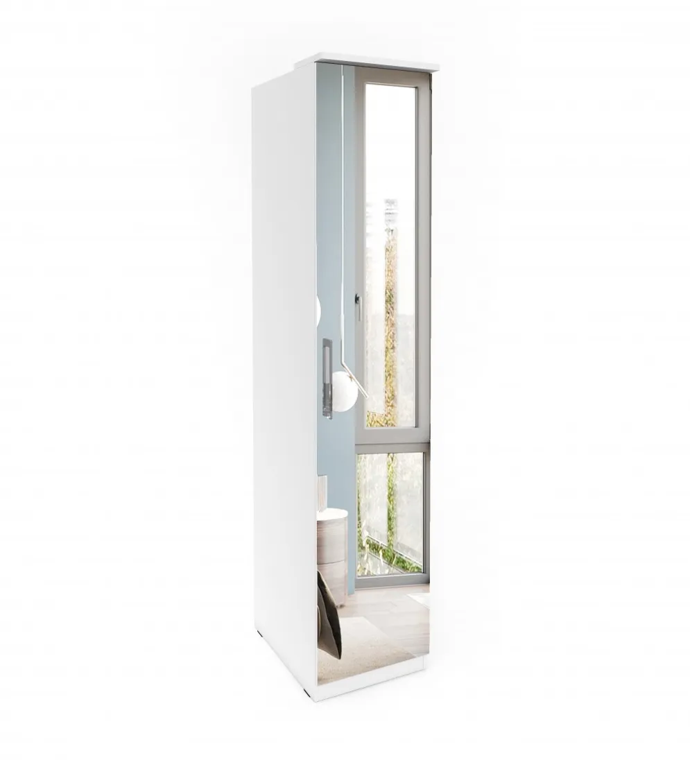 Szafa OPTIMA 45 cm biała z lustrem