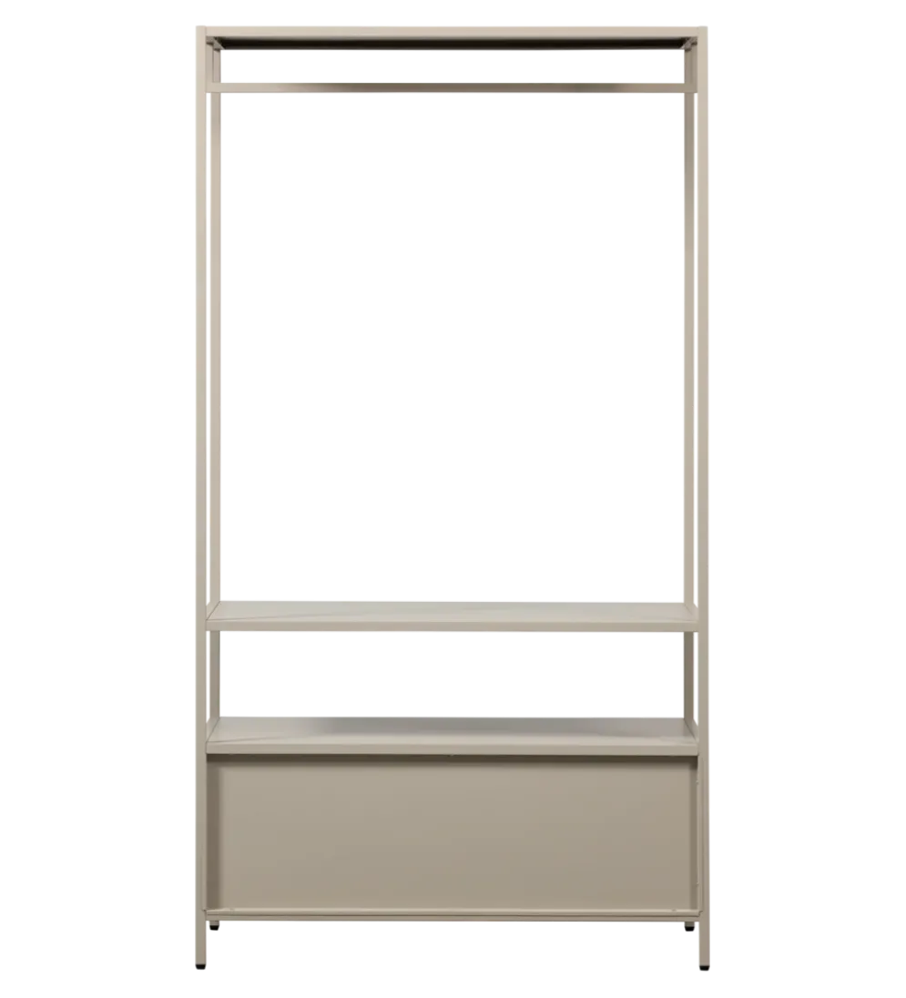 Szafa otwarta FERRIS 185 x 100 cm piaskowa