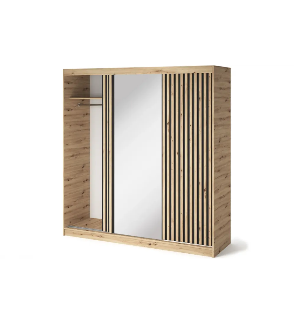 Szafa przesuwna EMERIO III 180 cm kolor dąb artisan