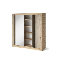 Szafa przesuwna EMERIO III 180 cm kolor dąb artisan