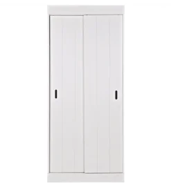 Szafa ROW 195 cm drewno sosny biała
